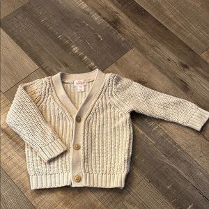 Cozy Cream Knit Cardigan for Kids